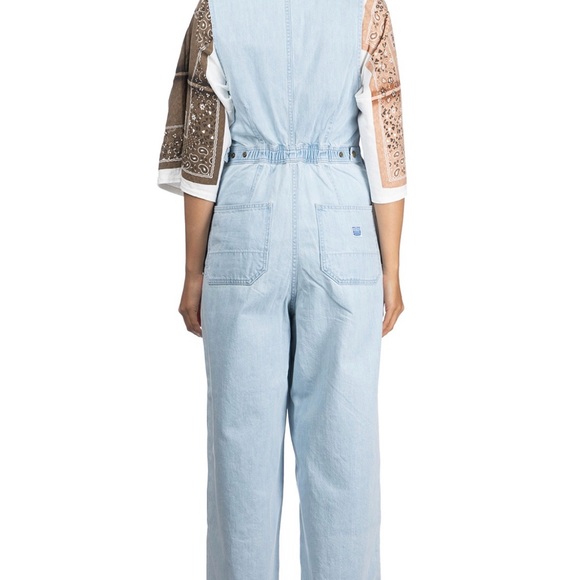 Kapital Blue Denim Overalls Wide-Leg Salopette NWT size 1 - Picture 5 of 17